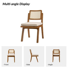 Load image into Gallery viewer, Adorn Homez Bronte Teak wood Dinning Chair with Ratan/Cane Mesh
