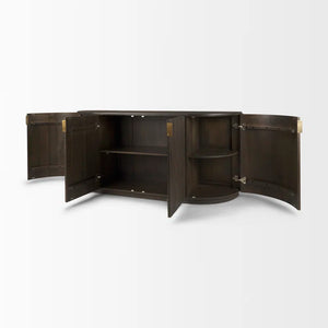 Adorn Homez Huxley 4 Doors Console Cabinet in Solid Wood