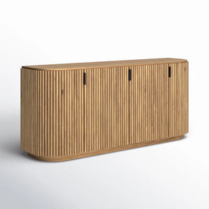 Adorn Homez Huxley 4 Doors Console Cabinet in Solid Wood