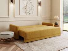 Load image into Gallery viewer, Adorn Homez Claven 3 Seater Sofa Bed with Storage in Premium Velvet Fabric
