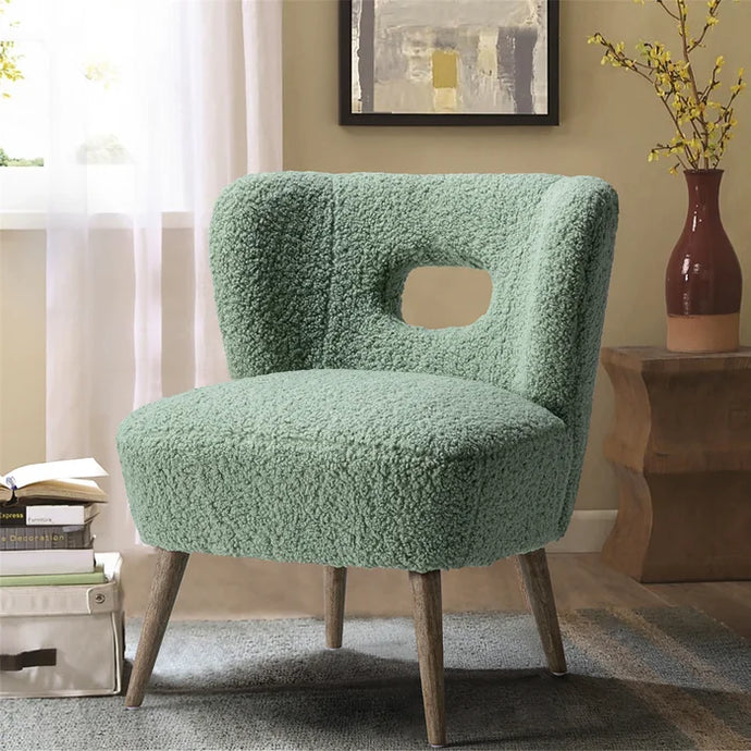 Adorn Homez Florence Accent chair in Pure Boucle Fabric