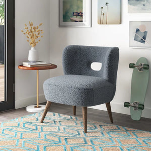 Adorn Homez Florence Accent chair in Pure Boucle Fabric
