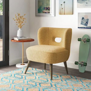 Adorn Homez Florence Accent chair in Pure Boucle Fabric