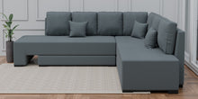 Load image into Gallery viewer, Adorn Homez Imperial L Shape Sofa Cum Bed RHS - Velvet  - With Cushions
