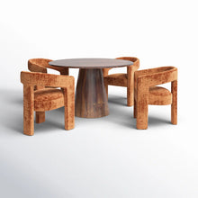 Load image into Gallery viewer, Adorn Home Corny 4 Seater Round Solid Teakwood Dinning Set
