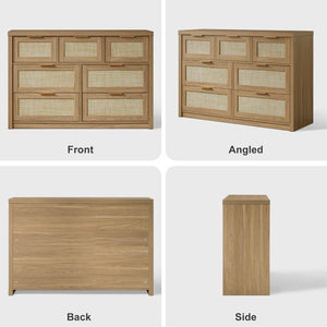 Adorn Home Ana Chest of Drawer with Rattan/Cane Mesh