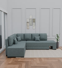 Load image into Gallery viewer, Adorn Homez Imperial L Shape Sofa Cum Bed LHS - Fabric - With Cushions
