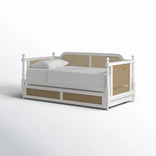 Load image into Gallery viewer, Adorn Homez Tribe Trundle Wooden Bed with Rattan/Cane Mesh
