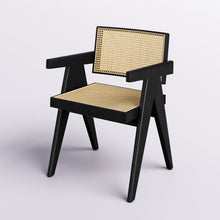 Load image into Gallery viewer, Adorn Homez Dazzle Teakwood Dinning Chair with Ratan/Cane Mesh
