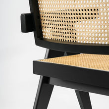 Load image into Gallery viewer, Adorn Homez Dazzle Teakwood Dinning Chair with Ratan/Cane Mesh
