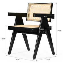 Load image into Gallery viewer, Adorn Homez Dazzle Teakwood Dinning Chair with Ratan/Cane Mesh
