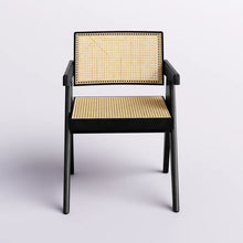 Load image into Gallery viewer, Adorn Homez Dazzle Teakwood Dinning Chair with Ratan/Cane Mesh
