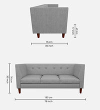 Load image into Gallery viewer, Adorn Homez Flamingo Sofa 3 Seater in Fabric
