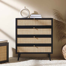 Load image into Gallery viewer, Adorn Homez Avalon  Rattan Mesh Chest of  Drawers,
