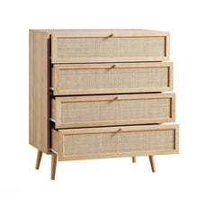 Load image into Gallery viewer, Adorn Homez Avalon  Rattan Mesh Chest of  Drawers,
