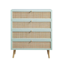 Load image into Gallery viewer, Adorn Homez Avalon  Rattan Mesh Chest of  Drawers,
