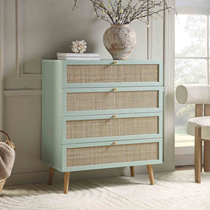 Adorn Homez Avalon  Rattan Mesh Chest of  Drawers,