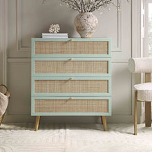 Load image into Gallery viewer, Adorn Homez Avalon  Rattan Mesh Chest of  Drawers,
