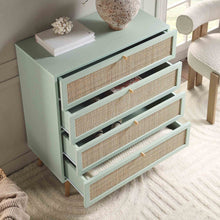 Load image into Gallery viewer, Adorn Homez Avalon  Rattan Mesh Chest of  Drawers,
