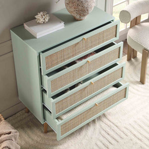 Adorn Homez Avalon  Rattan Mesh Chest of  Drawers,