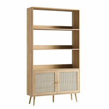 Load image into Gallery viewer, Adorn Home Canny Woven Rattan Mesh Bookcase
