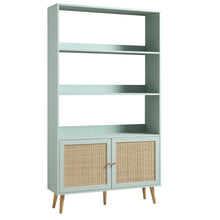 Load image into Gallery viewer, Adorn Home Canny Woven Rattan Mesh Bookcase
