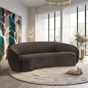 Adorn Homez Bianca 3 seater Curve Sofa in Premium Boucle Fabric