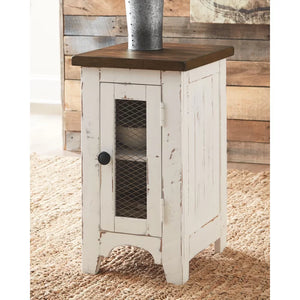 Adorn Homez Rubel wooden side table with Rustic Finish
