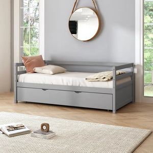 Adorn Homez Belita Trundle Wooden Daybed Without Storage