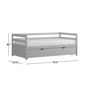 Adorn Homez Belita Trundle Wooden Daybed Without Storage