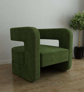 Adorn Homez  Otto Accent Chair in Premium Velvet Fabric