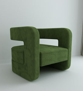Adorn Homez  Otto Accent Chair in Premium Velvet Fabric