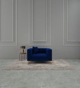 Adorn Homez Jack 1 Seater Sofa in Premium Velvet Fabric