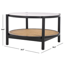 Load image into Gallery viewer, Adorn Home Solid Wood Diego Coffee Table with Rattan/Cane Mesh
