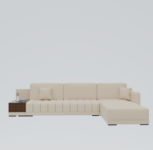 Adorn Homez Elite Premium LHS Sofa in Suede Velvet Fabric