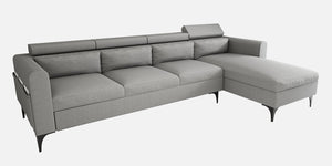 Adorn Homez - Gemini Fabric 5 Seater  Sectional Sofa L shape  with Adjustable Headrest