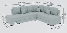 Load image into Gallery viewer, Adorn Homez Imperial L Shape Sofa Cum Bed RHS - Velvet  - With Cushions
