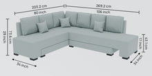 Load image into Gallery viewer, Adorn Homez Imperial L Shape Sofa Cum Bed LHS - Velvet  - With Cushions
