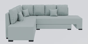 Adorn Homez Imperial L Shape Sofa Cum Bed LHS - Velvet  - With Cushions