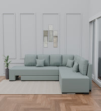 Load image into Gallery viewer, Adorn Homez Imperial L Shape Sofa Cum Bed RHS - Velvet  - With Cushions
