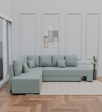 Load image into Gallery viewer, Adorn Homez Imperial L Shape Sofa Cum Bed LHS - Velvet  - With Cushions
