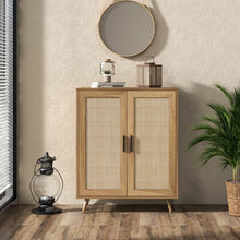 Load image into Gallery viewer, Adorn Homez Imari 2 Doors Console Cabinet with Rattan/Cane Mesh
