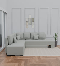 Load image into Gallery viewer, Adorn Homez Imperial L Shape Sofa Cum Bed LHS - Fabric - With Cushions
