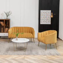 Load image into Gallery viewer, Adorn Homez Noble Compact Sofa 2+1 in Premium Velvet Fabric
