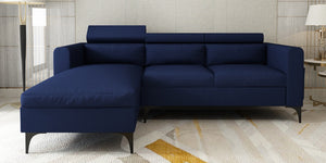 Adorn Homez - Gemini Fabric 4 Seater  Sectional Sofa L shape with Adjustable Headrest.