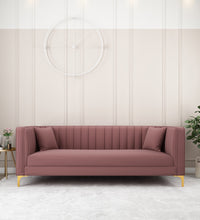 Load image into Gallery viewer, Adorn Homez Jack  3 Seater Sofa in Premium Velvet Fabric
