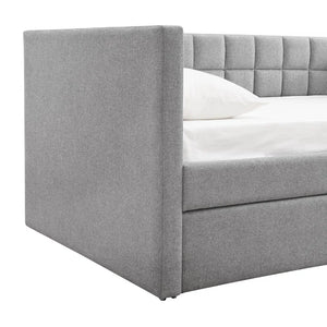 Adorn Homez Elora Trundle Upholstered Daybed Without Storage in Fabric