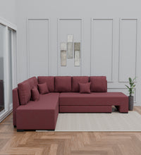 Load image into Gallery viewer, Adorn Homez Imperial L Shape Sofa Cum Bed LHS - Fabric - With Cushions
