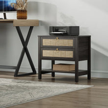 Load image into Gallery viewer, Adorn Homez Blaze Bed Side Table in Solid Teak Wood
