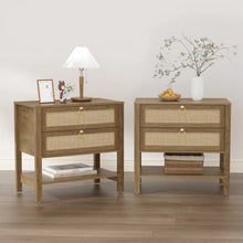 Load image into Gallery viewer, Adorn Homez Blaze Bed Side Table in Solid Teak Wood
